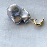 Grey Baroque Pearl Charm