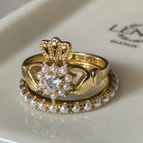 Lily White Ring Set