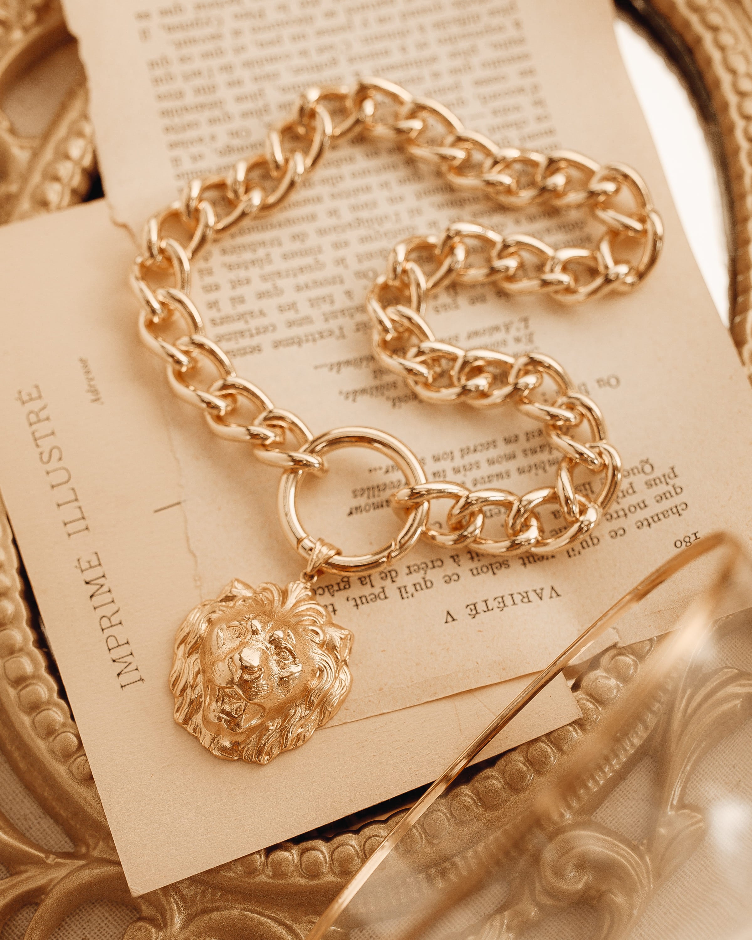 Gold Lion Necklace - bijoulimon.com