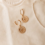 Saint Christopher Coin Earrings - bijoulimon.com